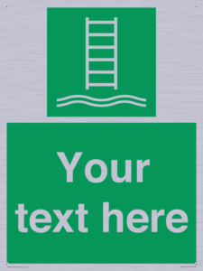 Custom sign safe condition Embarkation ladder